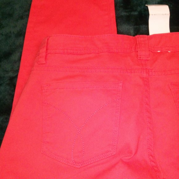 Calvin Klein Jeans Power Stretch Skinny Crop Pedal Pushers in Wildflower Sz 4 - Picture 3 of 10